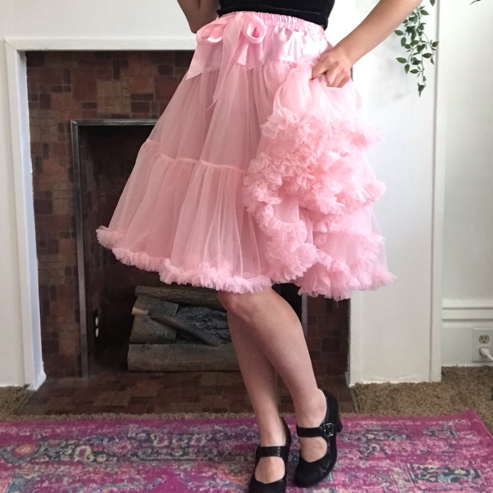 Pink Fluffy Petticoat Skirt